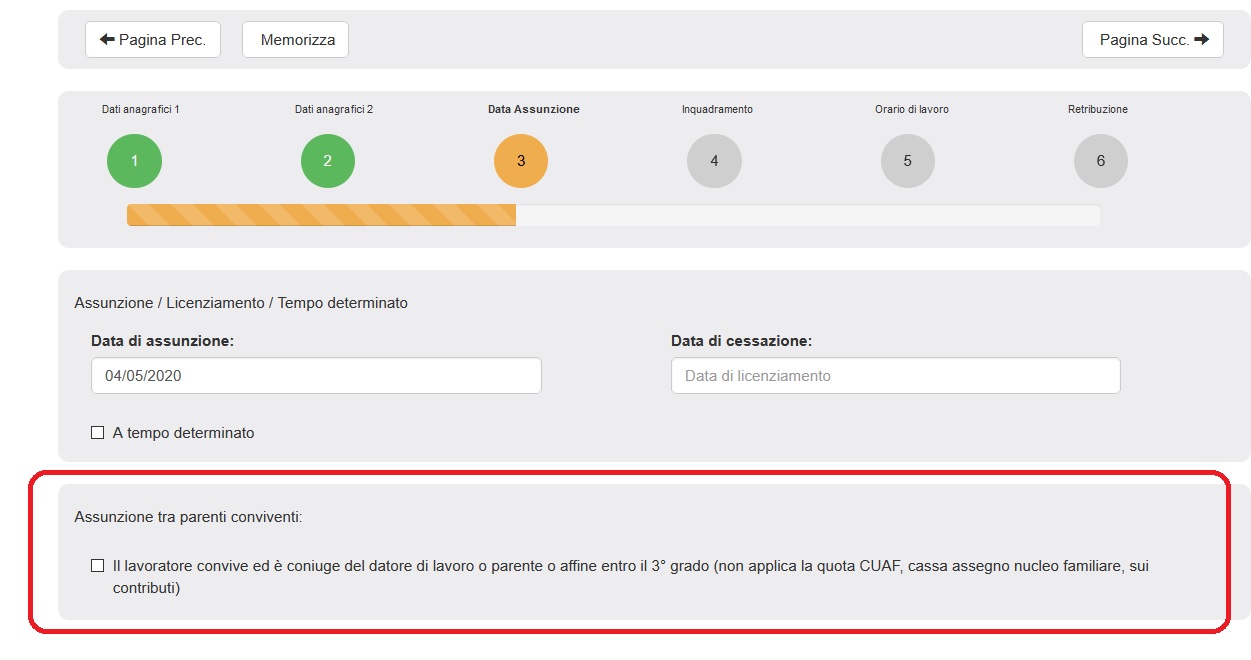 Assunzione di un parente come colf o badante